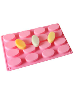 โมล(Mold) แม่พิมพ์ซิลิโคน ทำวุ้น ขนม สบู่ งานdiy วงรี 16 ช่อง (น้ำหนักสบู่ : 25 G.)