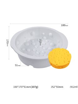 แม่พิมพ์ซิลิโคน พิมพ์สบู่ พิมพ์วุ้น พิมพ์ขนม รูปชีสเค้ก เนยแข็ง 6 นิ้ว