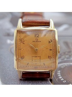 นาฬิกาเก่า HELBROS ไขลานสองเข็มครึ่ง