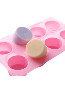 โมล(Mold) แม่พิมพ์ซิลิโคน ทำวุ้น ขนม สบู่ งานdiy รูปทรงกระบอก 8 ช่อง (น้ำหนักสบู่ : 80 G.)