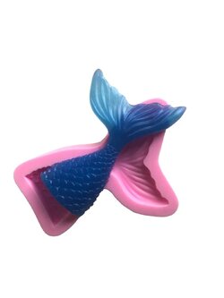 โมล(Mold) แม่พิมพ์ซิลิโคน ทำวุ้น ขนม สบู่ งานDiy รูปหางปลา หางนางเงือกใหญ่ (พิมพ์สีชมพู)