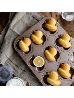 แม่พิมพ์ มัฟฟิน คัพเค้ก ถาดหลุมเทปลอน รูปเป็ด 9 หลุม