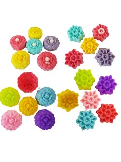 (แพ็คละ 6 ชิ้น) ขนาด 5 ซม. โมล(Mold) แม่พิมพ์ซิลิโคน ทำวุ้น ขนม สบู่ งานdiy รูปดอกไม้ 5 cm. (6 ชิ้น/แพ็ค)