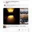 โคมไฟผนังโซล่าเซลล์ 6 LED รุ่นส่องบนล่าง (แสง : เหลืองเข้ม)