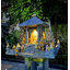 โคมไฟโซล่าเซลล์ ติดเพดาน รุ่นตาข่ายดำ Loft style (แสง เหลืองวอมไวท์)
