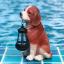 ไฟตุ๊กตาโซล่าเซลล์ ประดับสวน Red Brown Beagle 1 LED (แสง : เหลืองวอมไวท์)