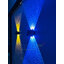 โคมไฟผนังโซล่าเซลล์ 4 LED รุ่นส่องบนล่าง (แสง : RGB)