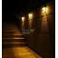 โคมไฟโซล่าเซลล์ ติดผนัง 2 LED ทรง ญี่ปุ่น (เเสง : เหลืองวอมไวท์)