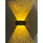 โคมไฟผนังโซล่าเซลล์ 6 LED รุ่นส่องบนล่าง (แสง : เหลืองเข้ม)