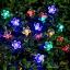 Waterproof solar panel powered string light in flower shapes for outdoor decoration (Mixed 4 colors)