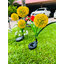 ไฟปักสนามโซล่าเซลล์ ทรงดอกไม้กลม สีเหลือง (แสง : หลากสี)(1 แถม 1)