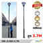 โคมไฟโซล่าเซลล์ รุ่น Modern Giant (ตัวโคม + เสาไฟ 3.7 เมตร)(เปิดได้ 3 แสง)