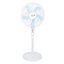พัดลมโซล่าเซลล์ XMLSOLAR ขนาด 16 นิ้ว พร้อมแผงโซล่าเซลล์ 15W. (แบตเตอรี่ในตัว) (สีขาว)