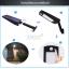 โคมไฟกิ่งโซล่าเซลล์ 48 SMD LED + Motion สีดำ (แสง เหลืองวอมไวท์)