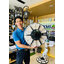 โคมไฟถนนโซล่าเซลล์ UFO ทรงกลม รุ่น MD-SLT-39-500W Plus (แสง : เหลืองวอมไวท์)