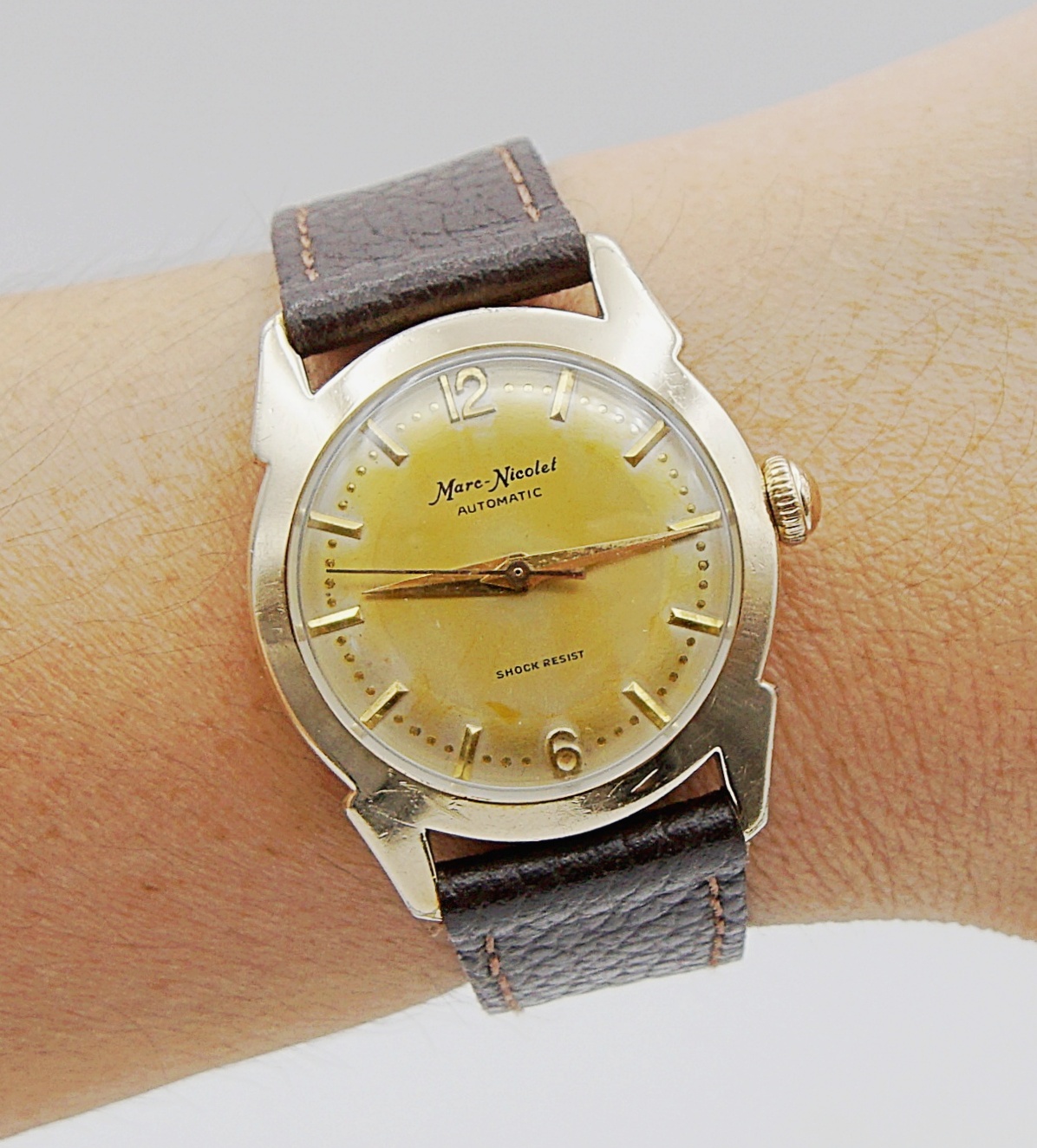นาฬิกาเก่า MARC NICOLET ออโตเมติก