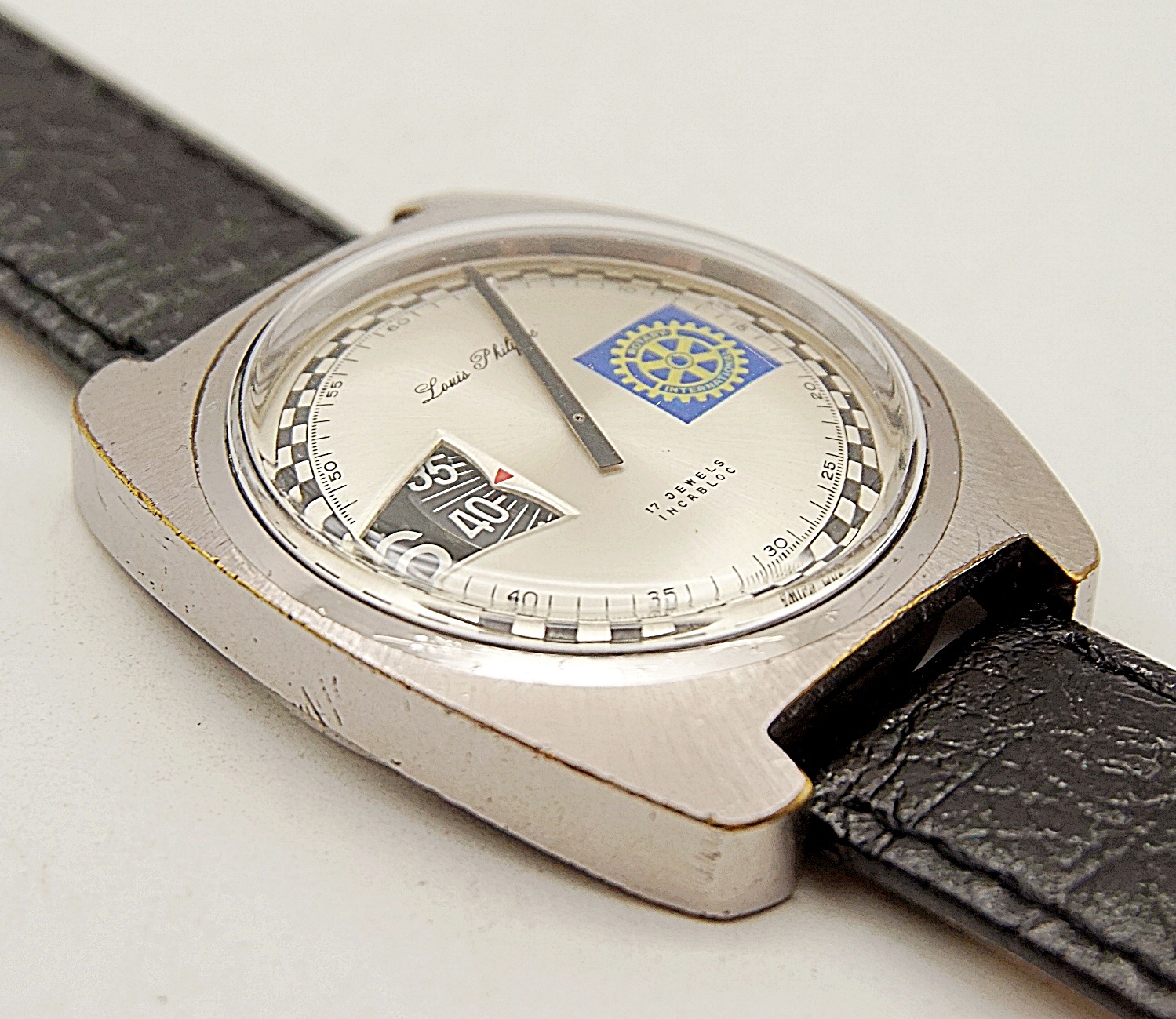 นาฬิกาเก่า LOUIS PHILIPPE ไขลานชั่วโมงกระโดด (Jump Hour)