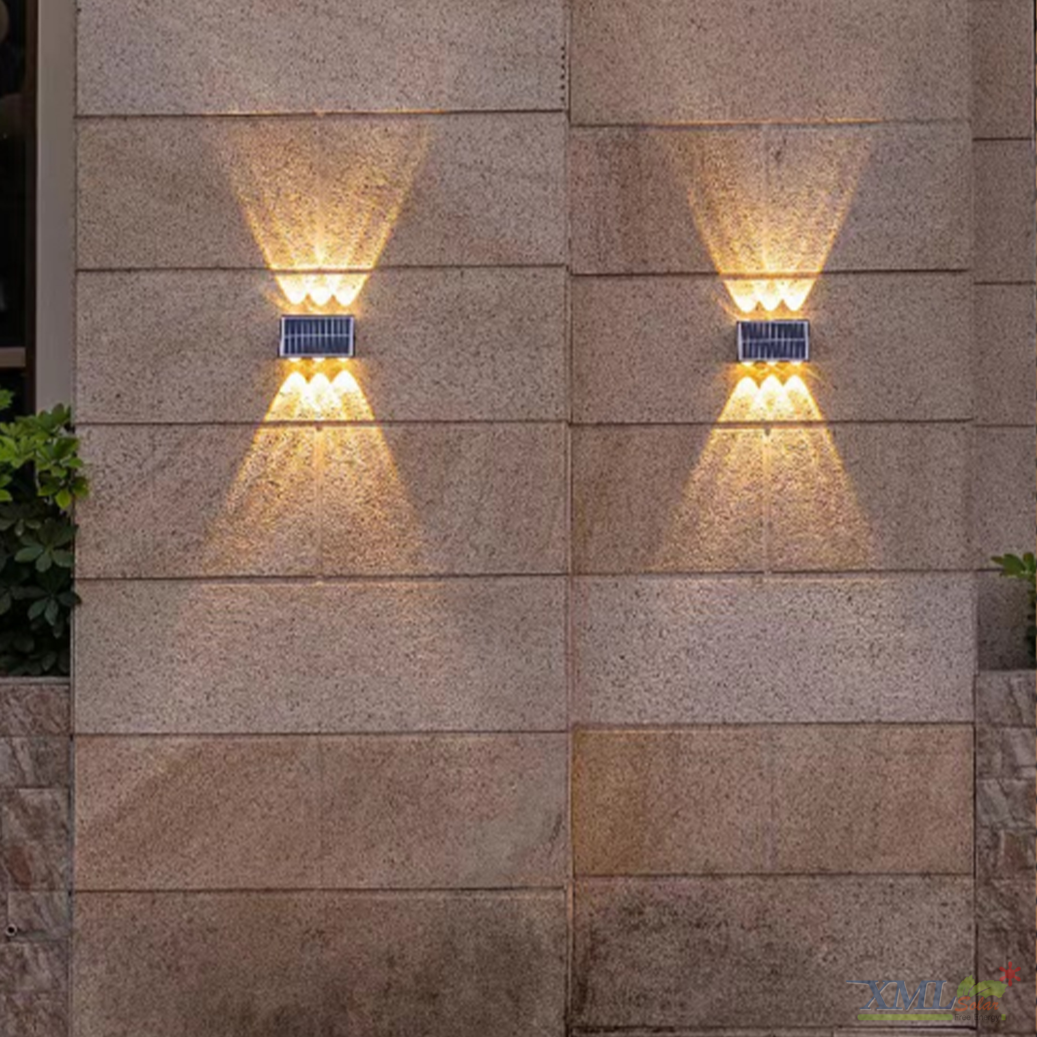 โคมไฟผนังโซล่าเซลล์ LED ส่องบน-ล่าง รุ่นใหม่!