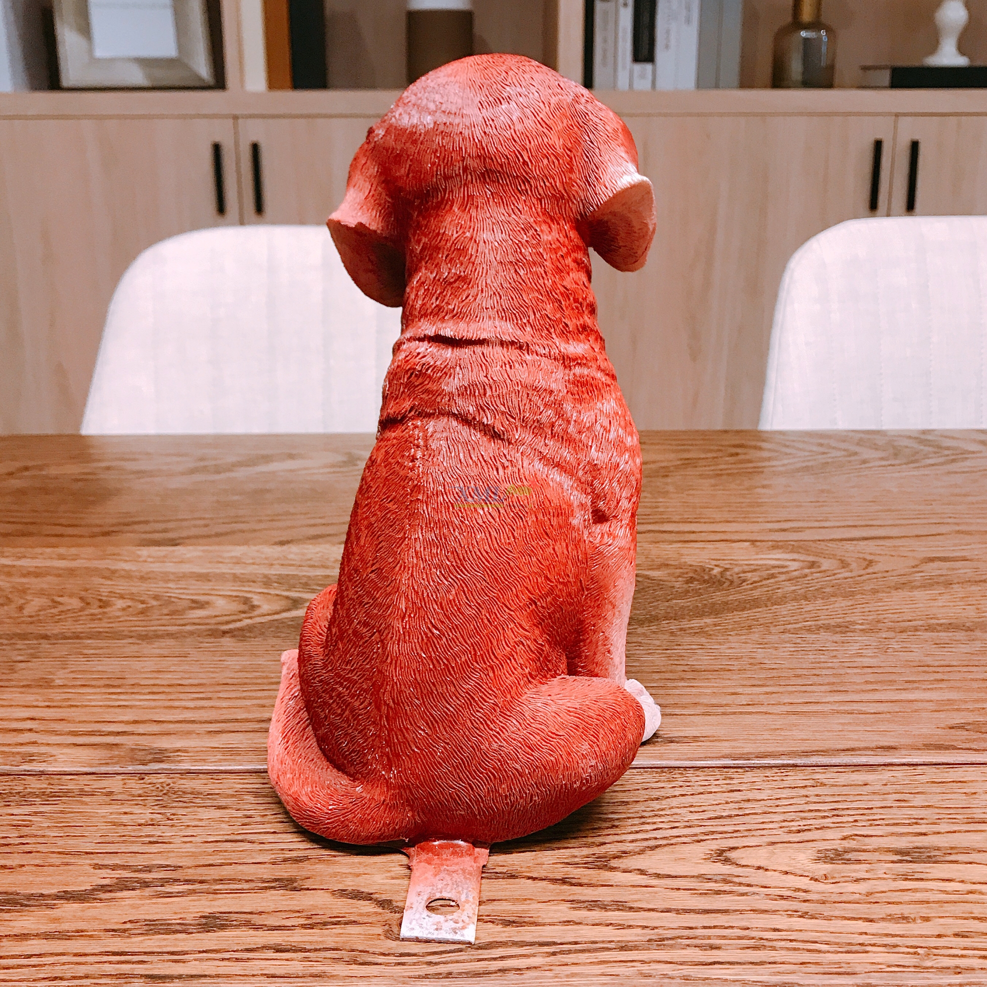 ไฟตุ๊กตาโซล่าเซลล์ ประดับสวน Red Brown Beagle 1 LED (แสง : เหลืองวอมไวท์)