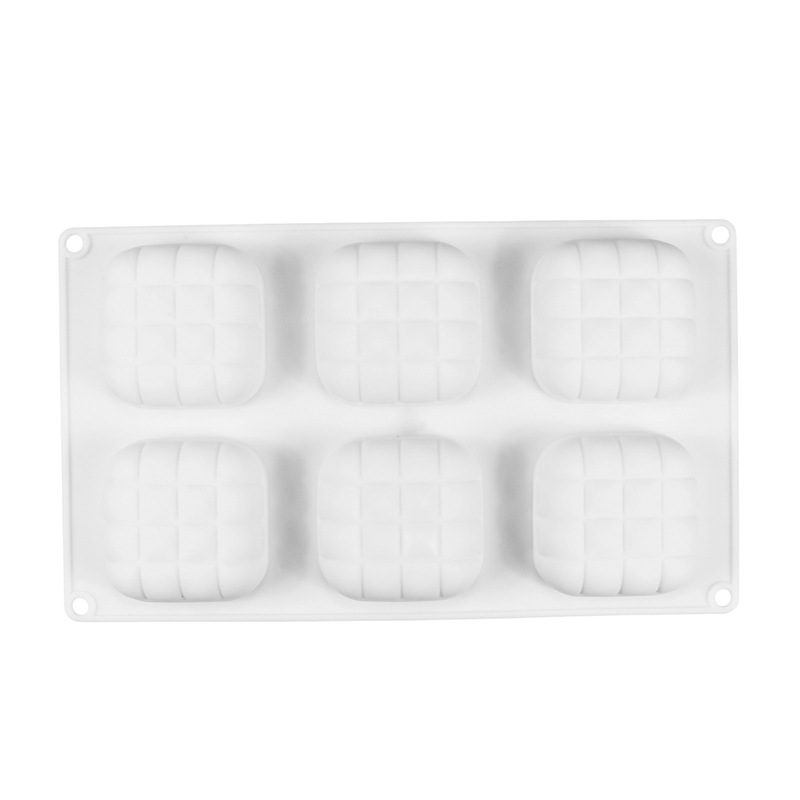 โมล(Mold) แม่พิมพ์ซิลิโคน ทำวุ้น ขนม สบู่ งานdiy รูปหมอน 6 ช่อง ( 100 G.)