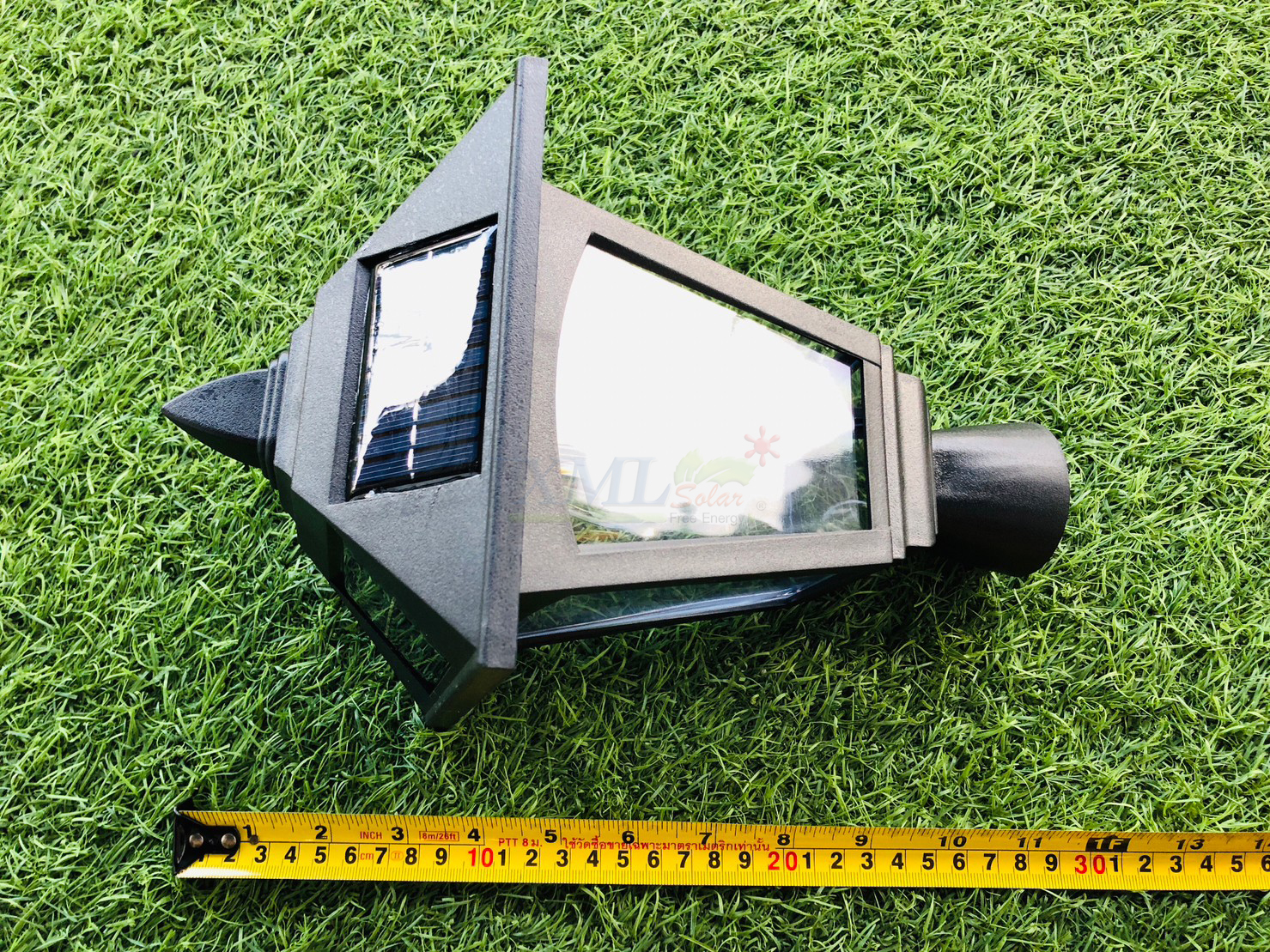 โคมไฟปักสนามโซล่าเซลล์ รุ่น MD-GFB-C (แสง : เหลืองวอมไวท์)