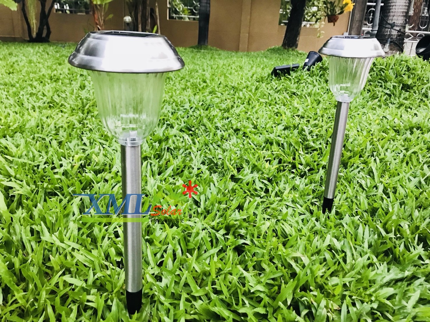 ไฟปักสนามโซล่าเซลล์ 1 LED เเสง ขาว + หลากสี ( 2 in 1 ) 1 แถม 5