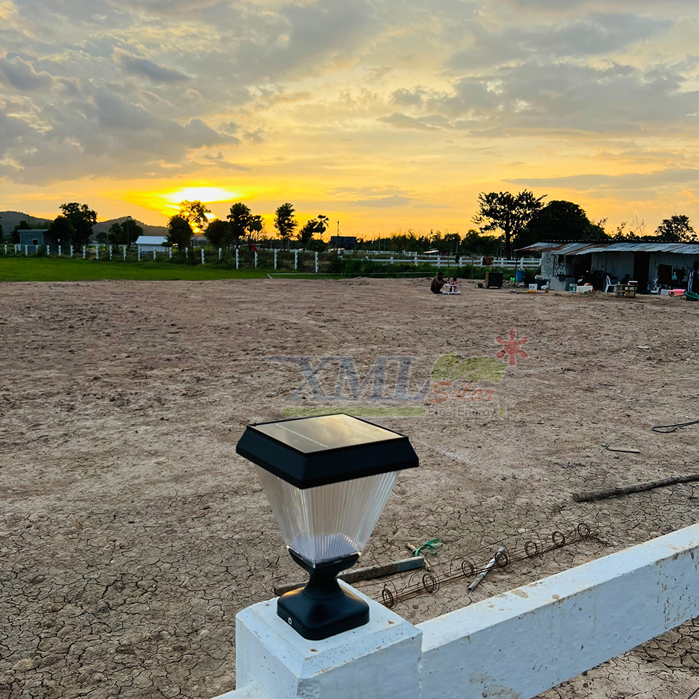 โคมไฟหัวเสาโซล่าเซลล์ รุ่น TZ-3661 (เปิดได้ 2 แสง)