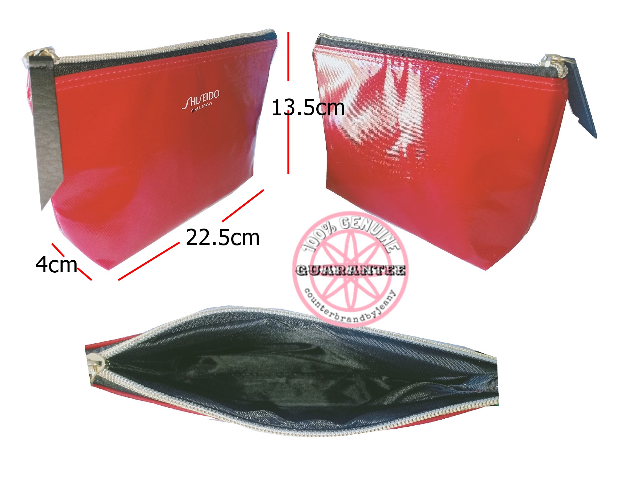 กระเป๋าเครื่องสำอาง สีแดง SHISEIDO Red Pouch (พร้อมส่ง)