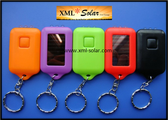 พวงกุญแจไฟฉายโซล่าเซลล์ 3 LED (คละสี ได้รับ 1 ชิ้น)