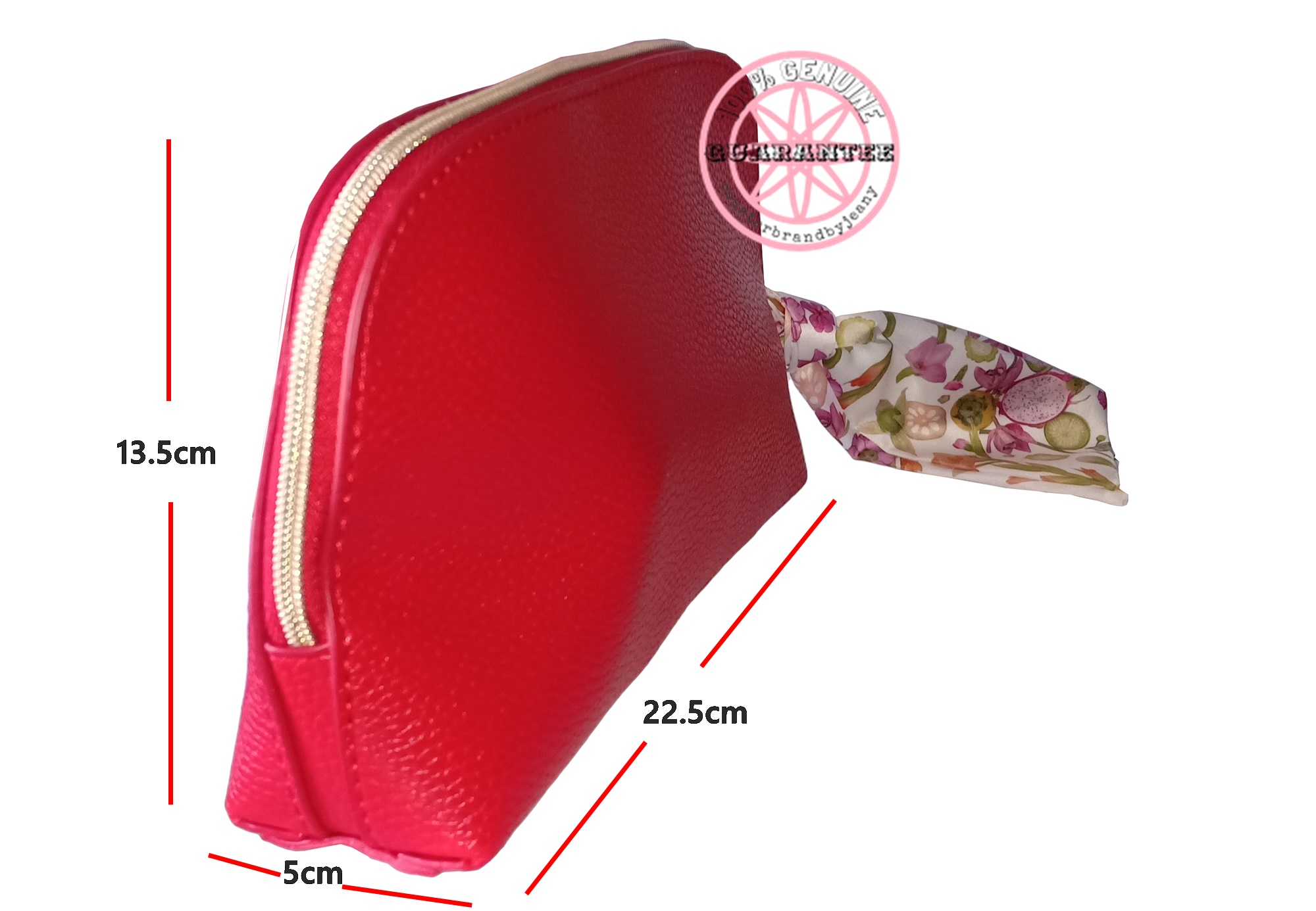 กระเป๋าเครื่องสำอาง สีแดง สไตล์คลาสสิค วินเทจ ESTEE LAUDER Red Pouch (พร้อมส่ง)