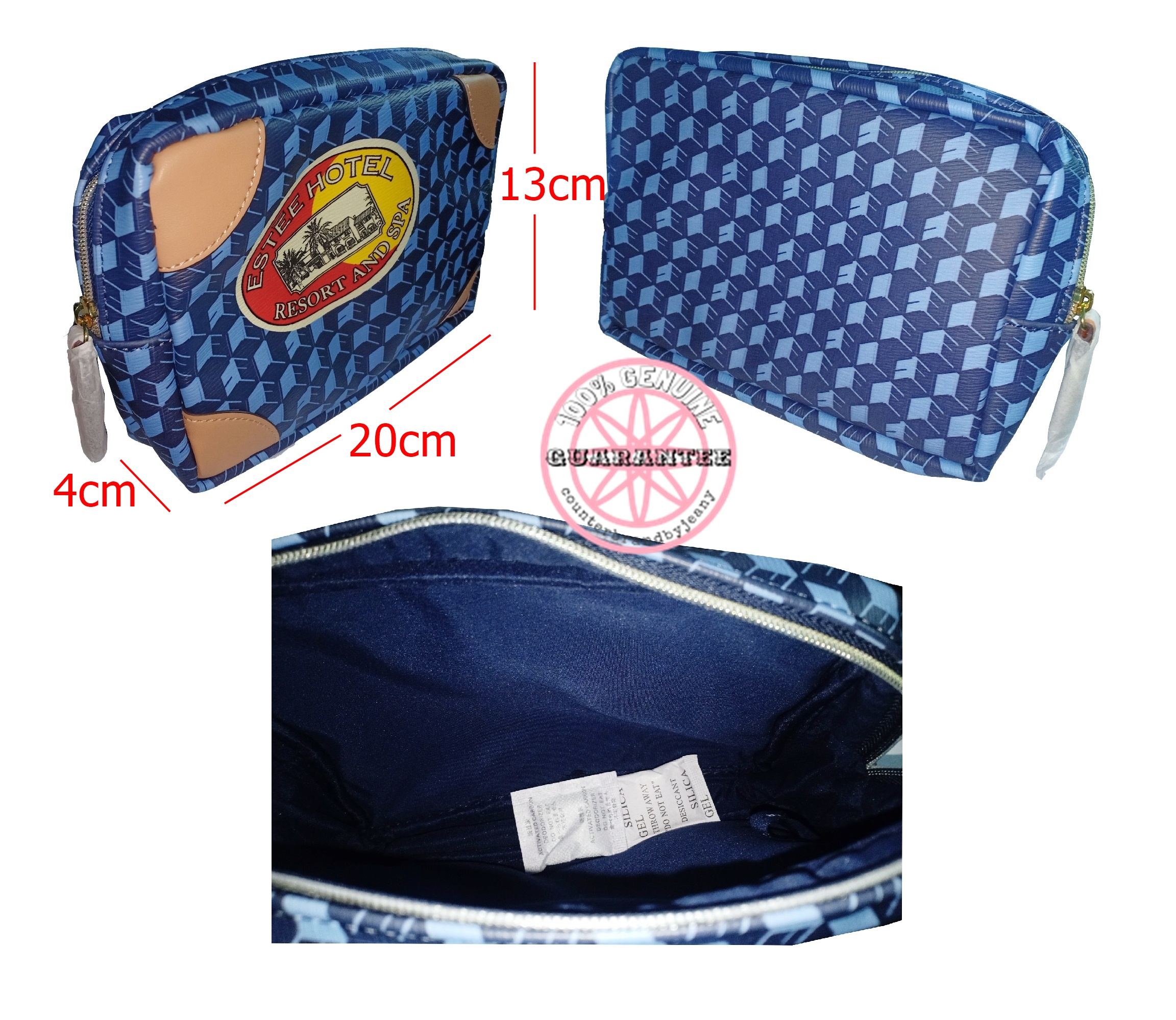 กระเป๋าเครื่องสำอาง ESTEE LAUDER Estee Hotel Resort and Spa Dark Blue Pouch (พร้อมส่ง)