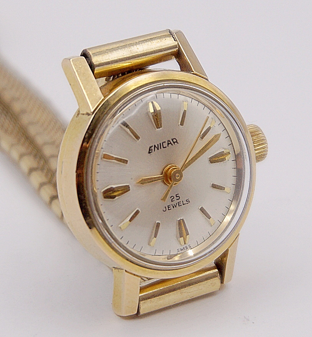 นาฬิกาเก่า ENICAR ไขลาน (สุภาพสตรี)
