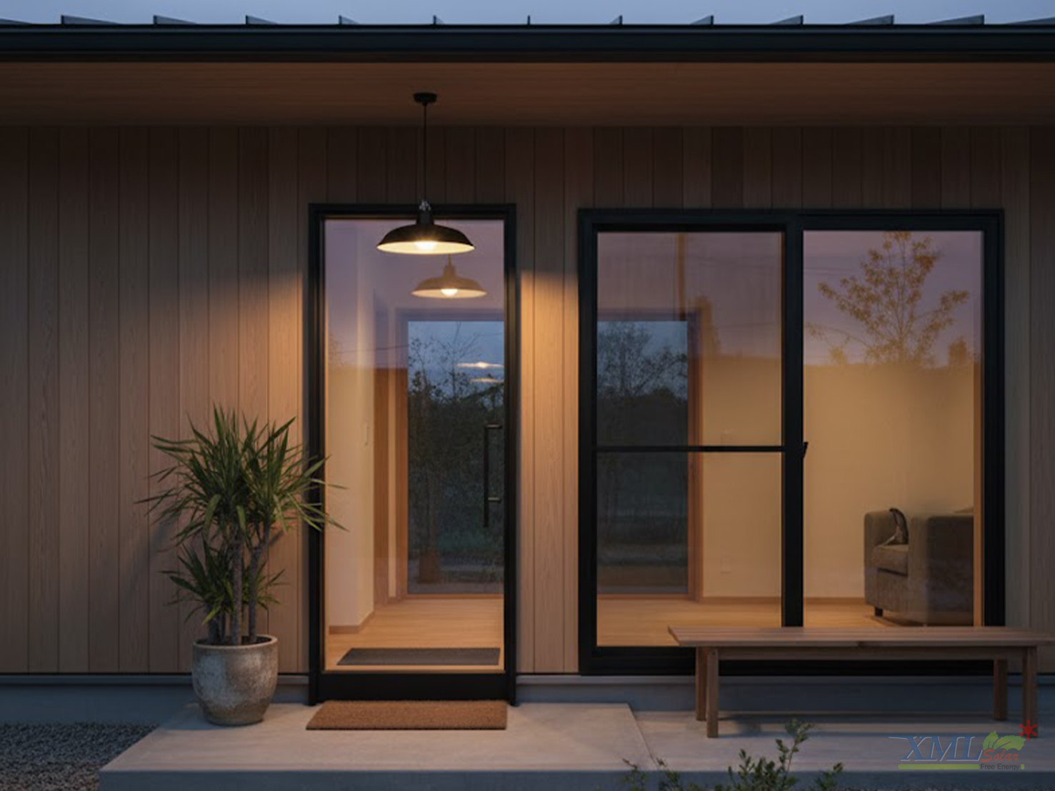 โคมไฟโซล่าเซลล์ ติดเพดาน รุ่น LSXML-241-A (เปิดได้ 2 แสง)