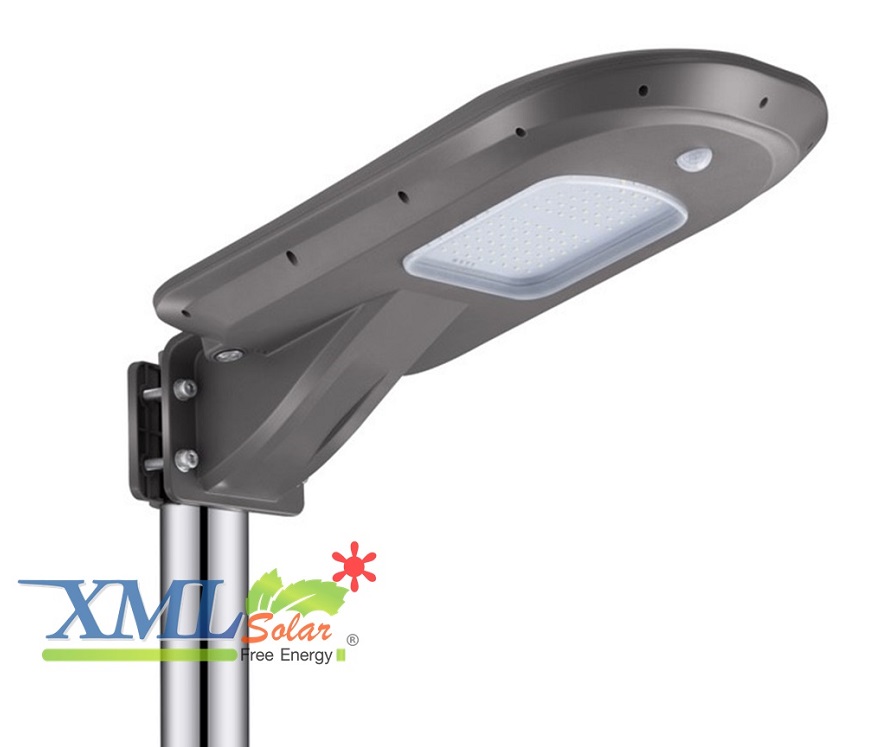 โคมไฟถนนโซล่าเซลล์ สีเทา 1200 lumens+Motion sensor (แสง ขาว )