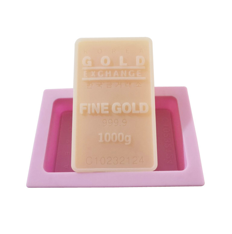 โมล(Mold) แม่พิมพ์ซิลิโคน ทำวุ้น ขนม สบู่ งานdiy รูปทองคำแท่ง (100 G.)