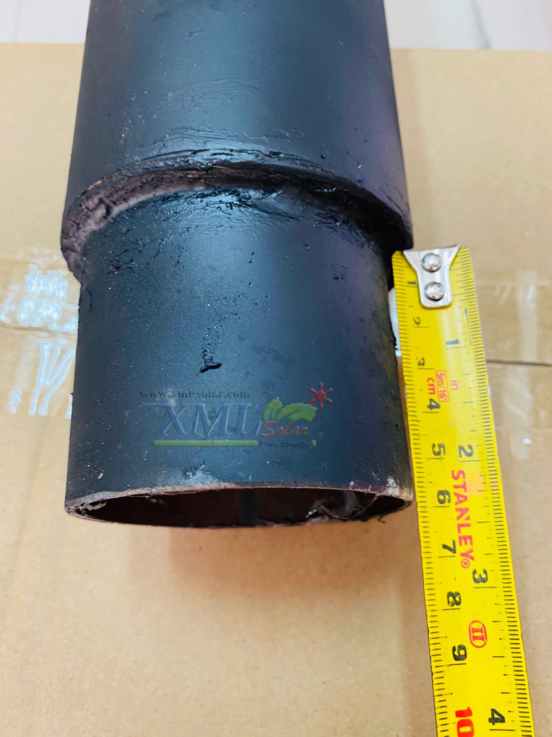 เสาไฟสนาม เหล็กทาสีดำด้าน สูง 3 เมตร (ปลาย 3 นิ้ว)