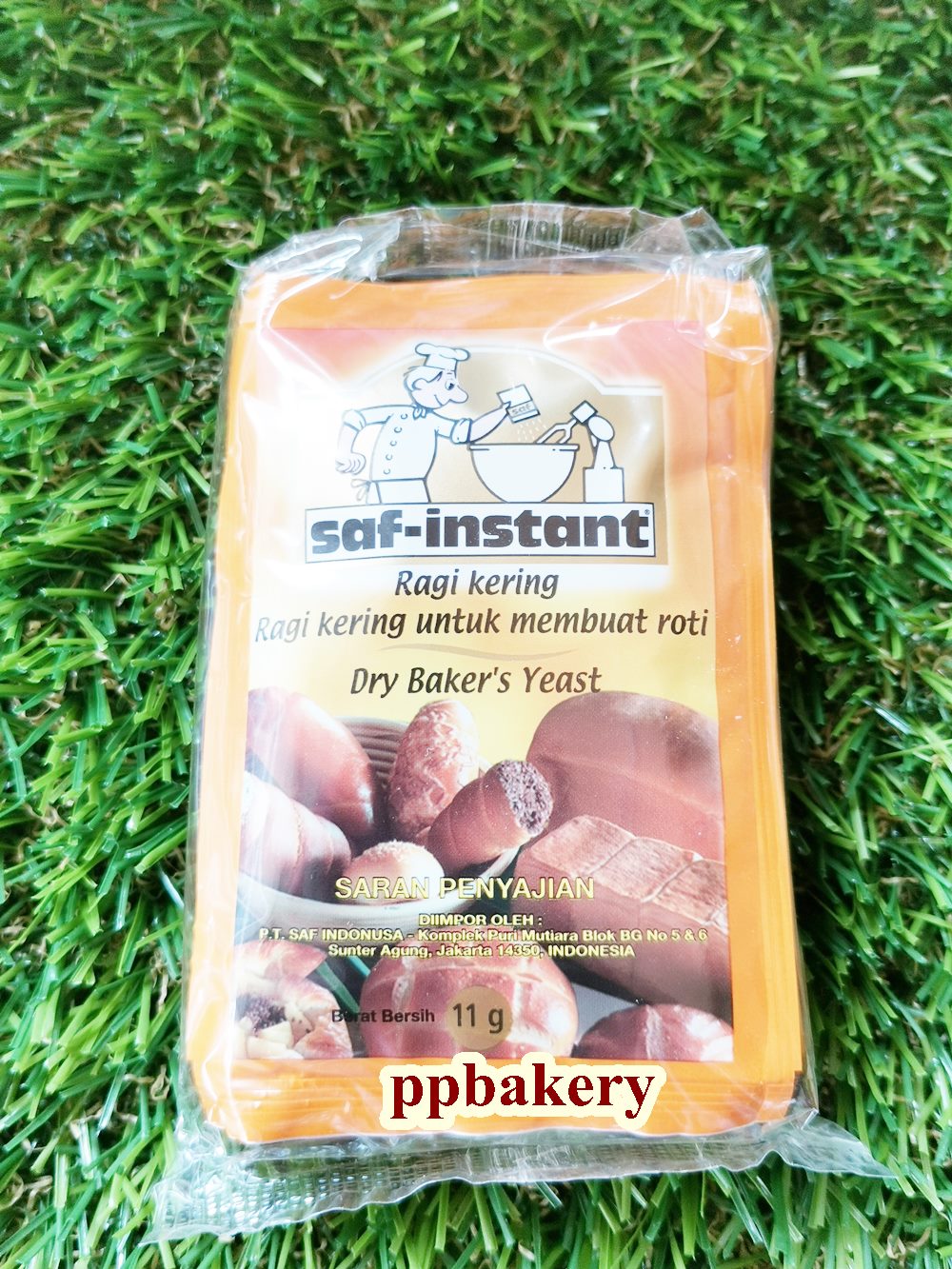 ยีสต์นก ยีสต์แห้ง ยีสต์ทำขนมปัง SAF-INSTANT แพ็คละ11กรัม 4ห่อ1แพ็ค