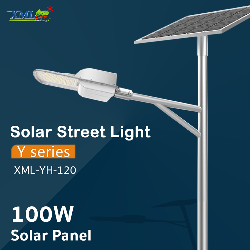 โคมไฟถนนโซล่าเซลล์ Series Y แผงเเยกโคมได้ (9,600Lumens + แผง100 W) (แสง : ขาว)
