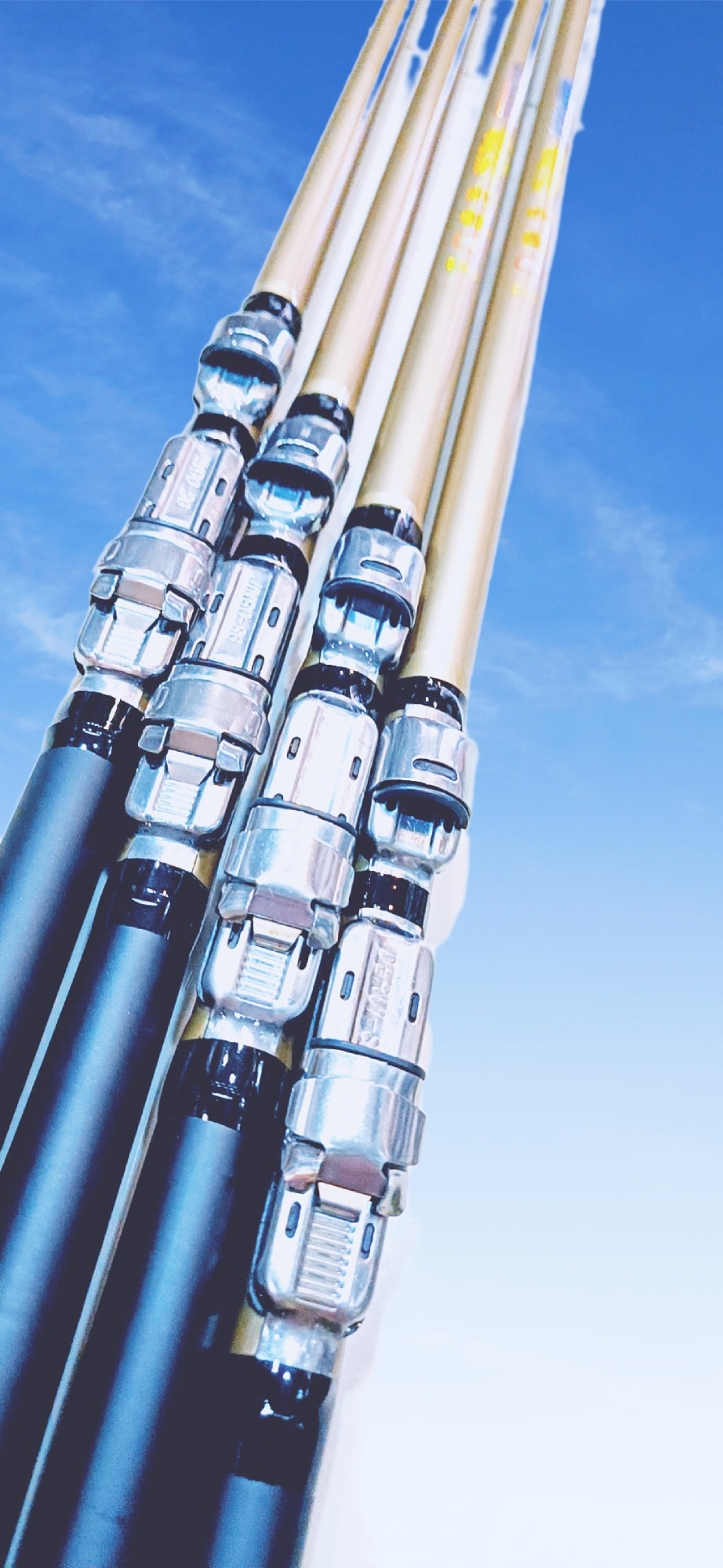 คันเบ็ดตกปลา ตกกุ้ง แบบ 2 ท่อน ปลายไฟเบอร์ สีสะท้อนแสง