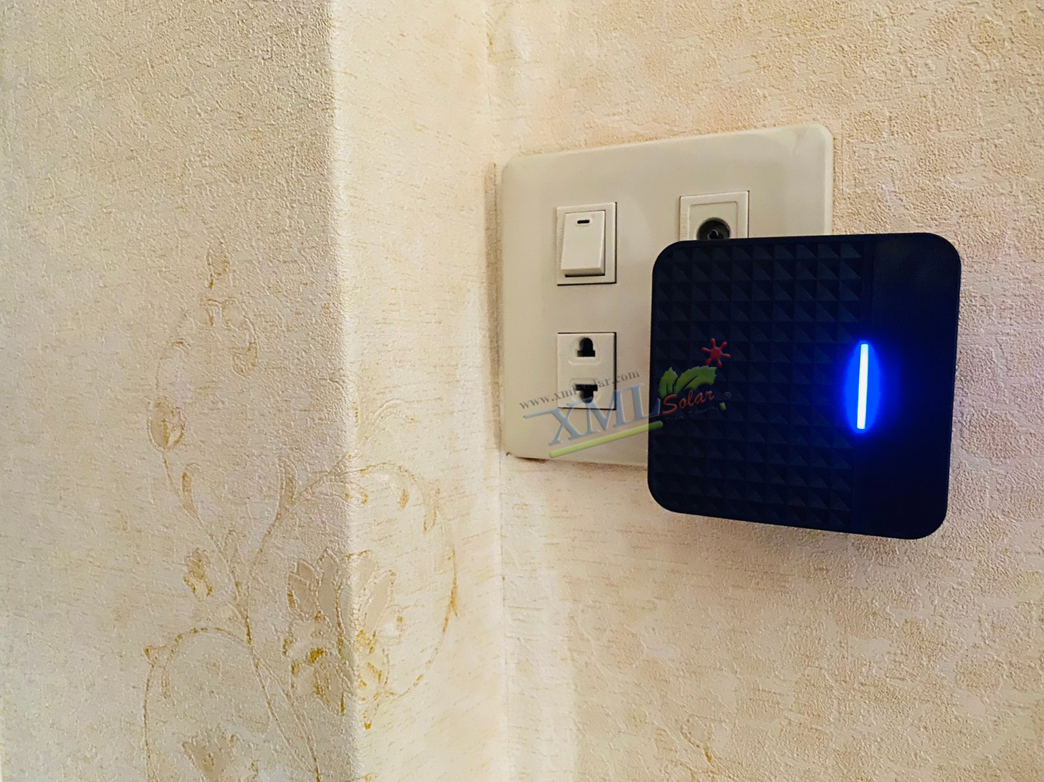 กริ่งโซล่าเซลล์ อเนกประสงค์ สีดำ (Solar Doorbell)