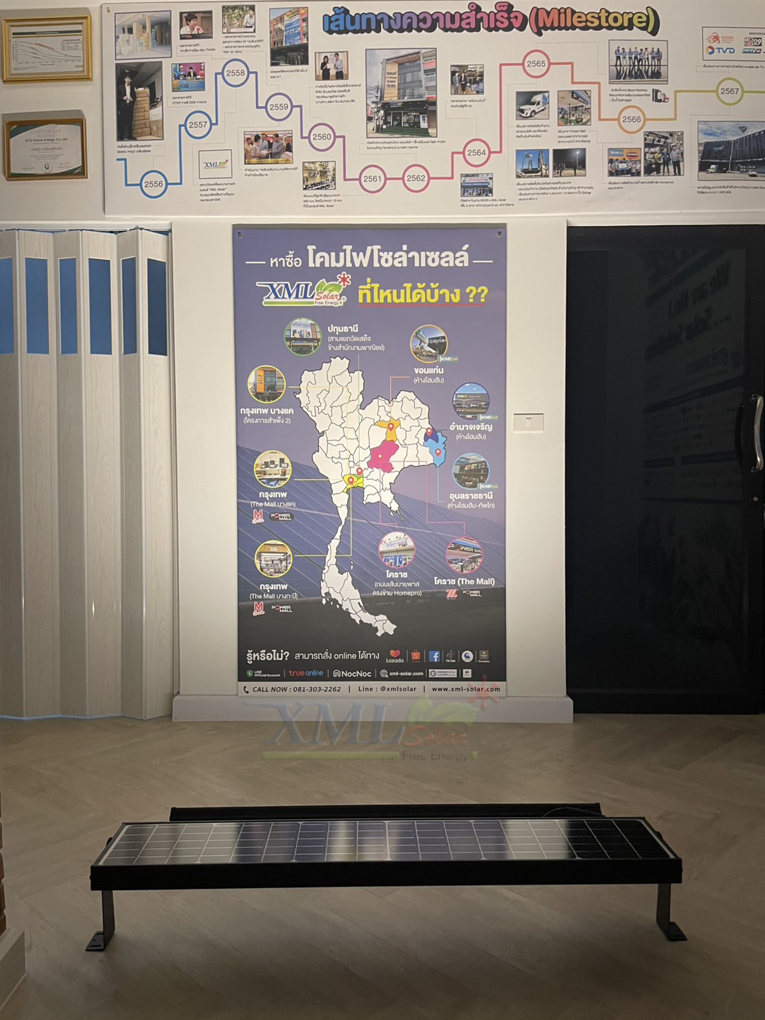 LSXML-195 สำหรับติดส่องป้ายโฆษณา รุ่น ไฟติดผนังโซล่าเซลล์ Premium 120W