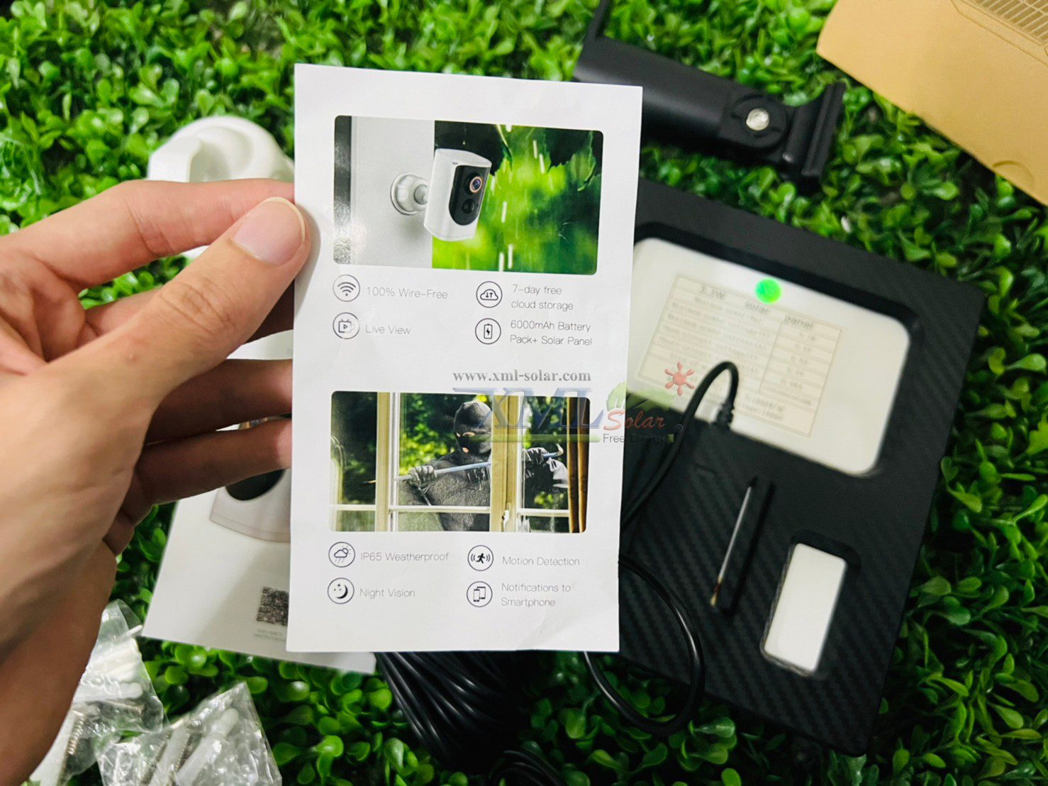 กล้องวงจรปิดโซล่าเซลล์ MODI XML ระบบ Wifi (1080P) Model 1