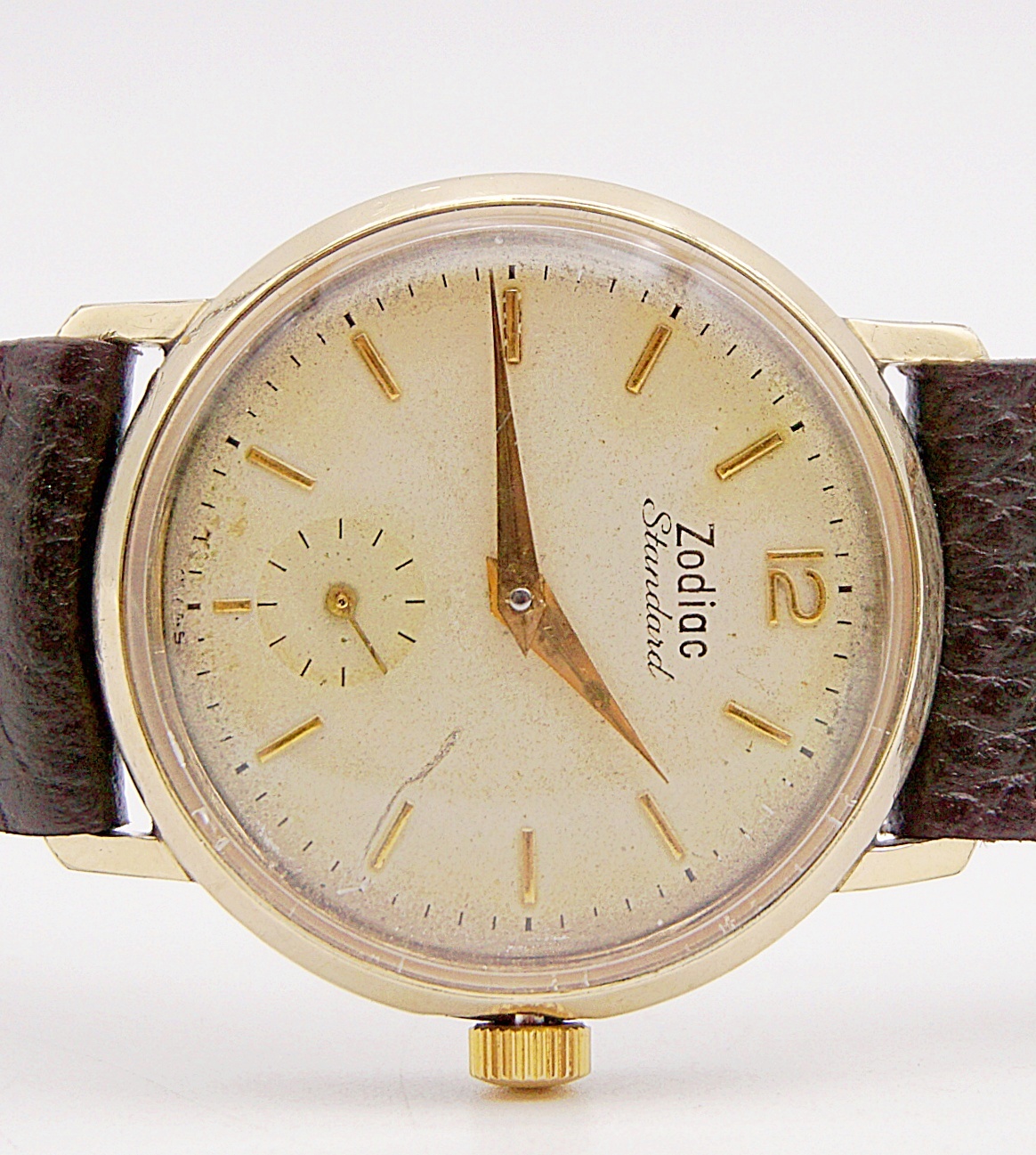 นาฬิกาเก่า ZODIAC ไขลานสองเข็มครึ่ง