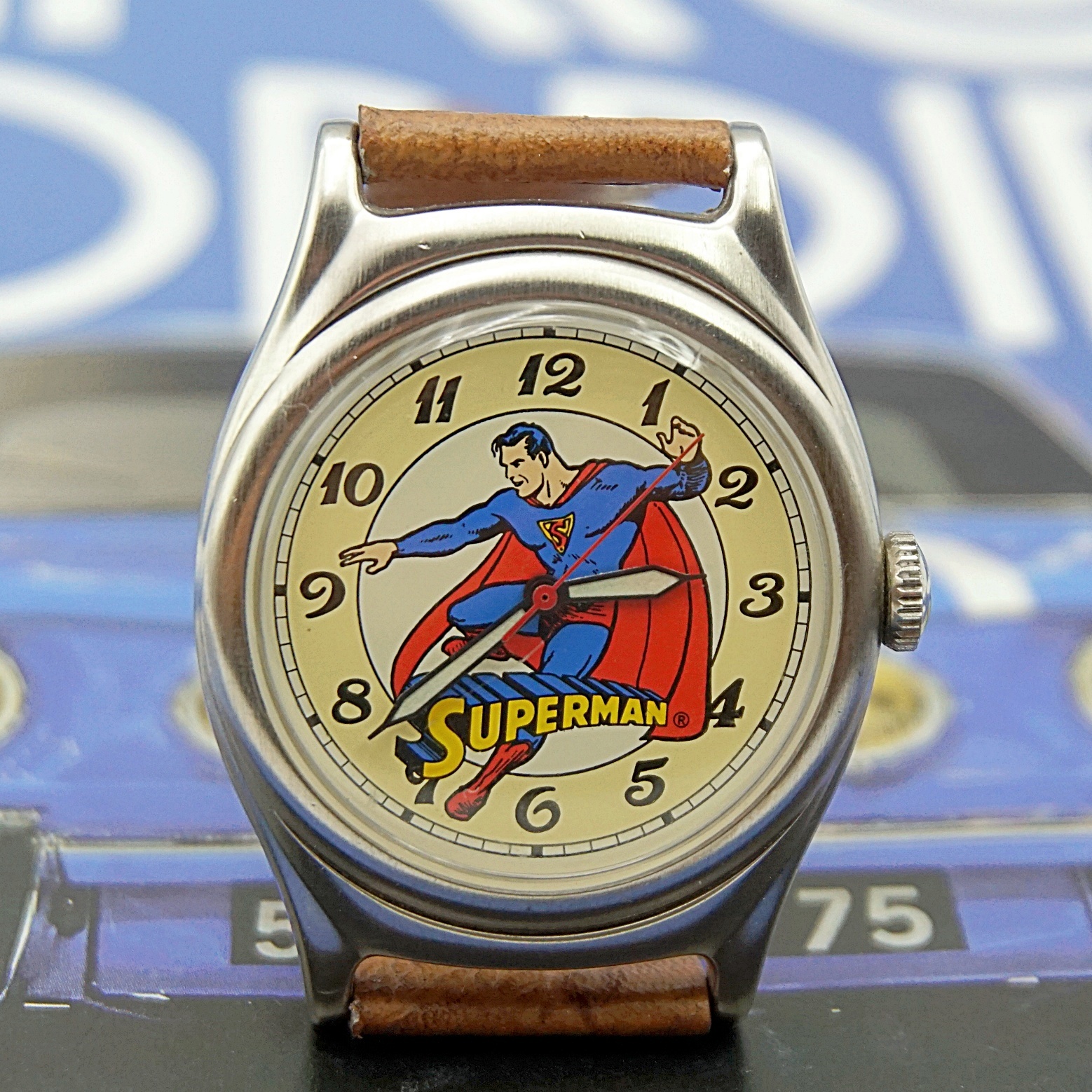 นาฬิกาเก่า FOSSIL SUPERMAN ระบบควอตซ์