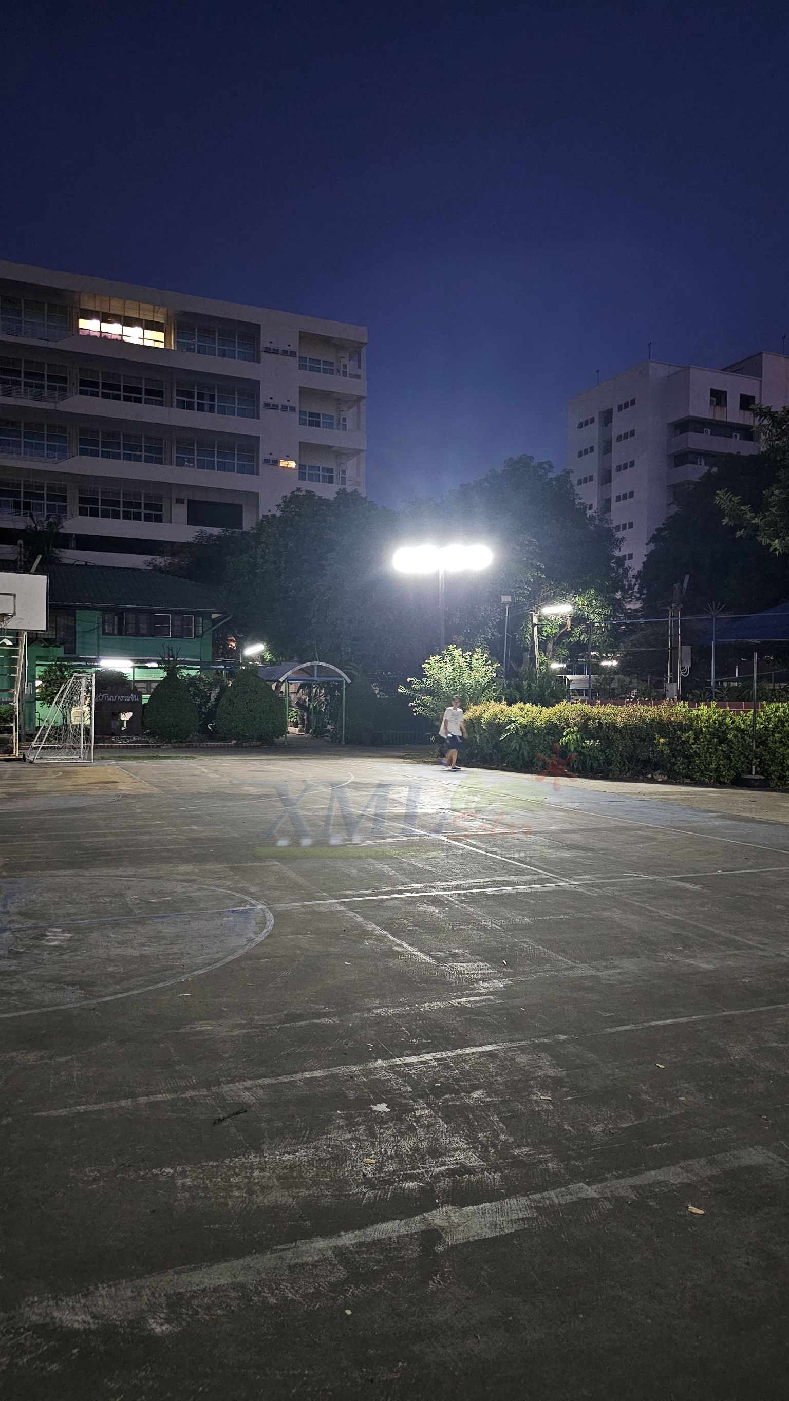 ไฟสปอตไลท์โซล่าเซลล์ 500 Watt กล่องสีน้ำตาล (เปิดได้ 3 แสง)