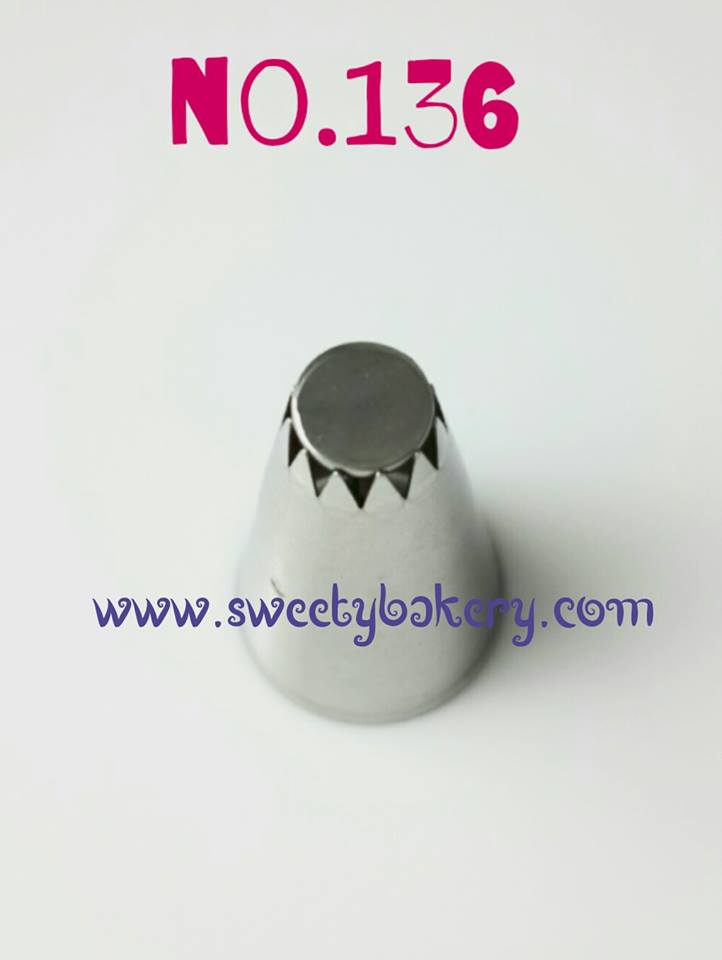 หัวบีบเกาหลี หัวบีบครีม หัวบีบเค้ก เบอร์ 136 (นำเข้าเกาหลี) Specialty Tubes