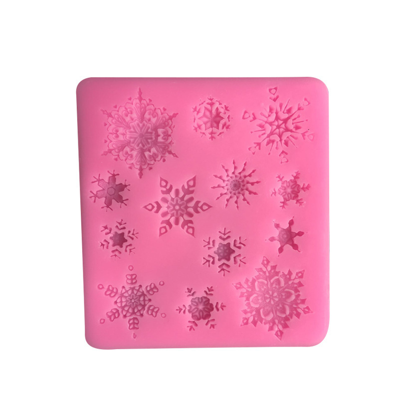 แม่พิมพ์ ซิลิโคน สำหรับทำฟองดองท์ กัมเพส รูปเกล็ดหิมะ