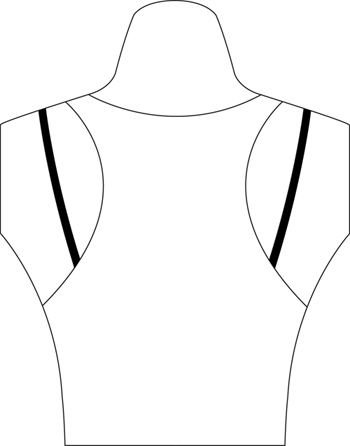 พลาสติกไขว้สายเสื้อใน มี 3 สี ใส, เนื้อ, ดำ ช่วยซ่อนสายเสื้อในเวลาใส่เสื้อกล้าม สายเดี่ยวได้ดี กันสายเลื่อนไปมา ราคาอันละ 29 บาท