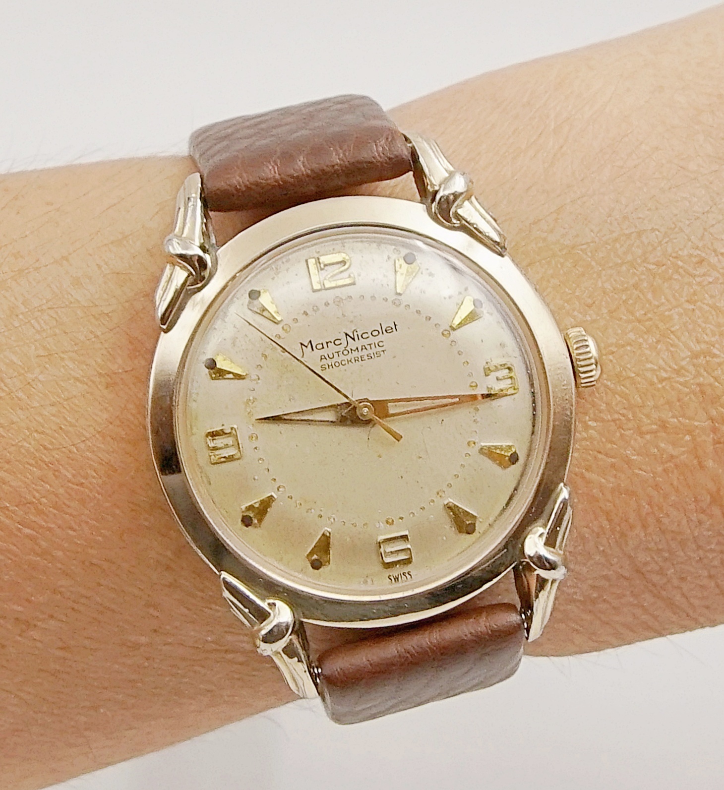 นาฬิกาเก่า MARC NICOLET ออโตเมติก