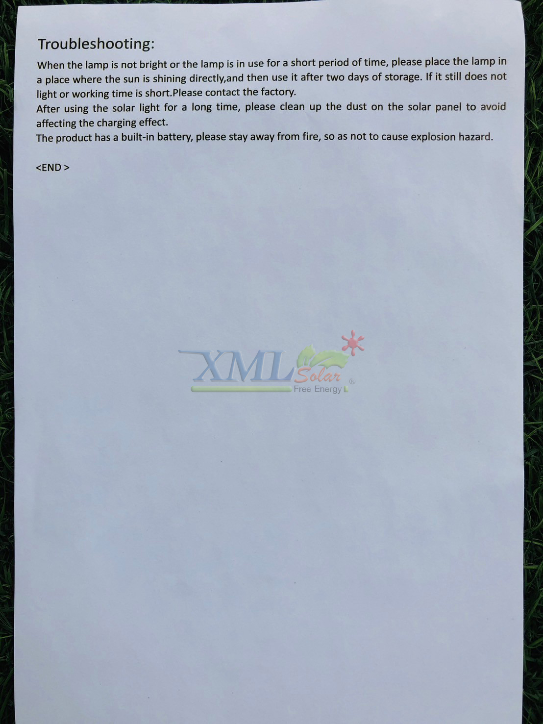 โคมไฟตั้งพื้นโซล่าเซลล์ รุ่น TC-11836 (เปิดได้ 2 แสง)